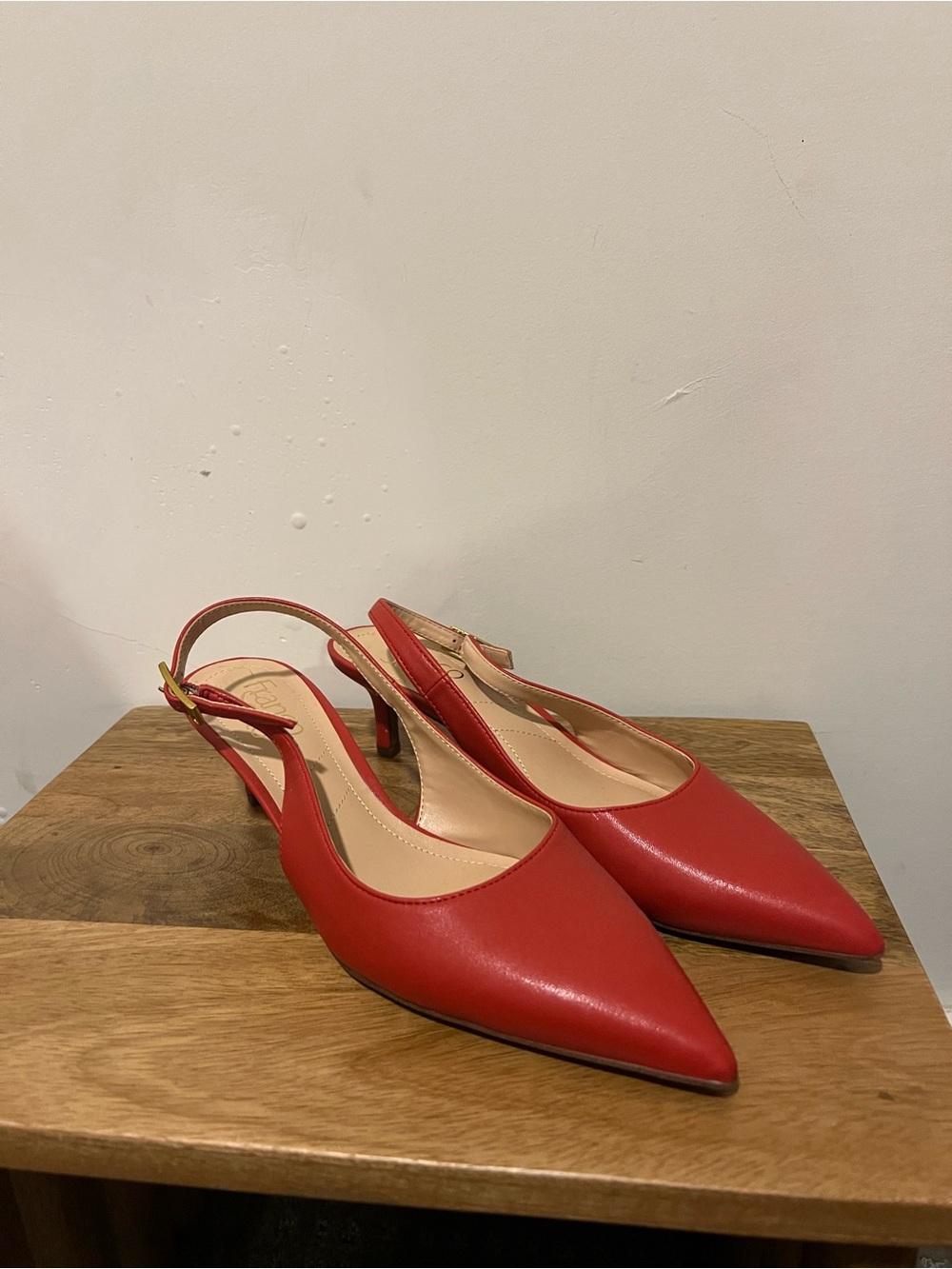 Franco Sarto burnt Orange Pointed Slingback Heels
